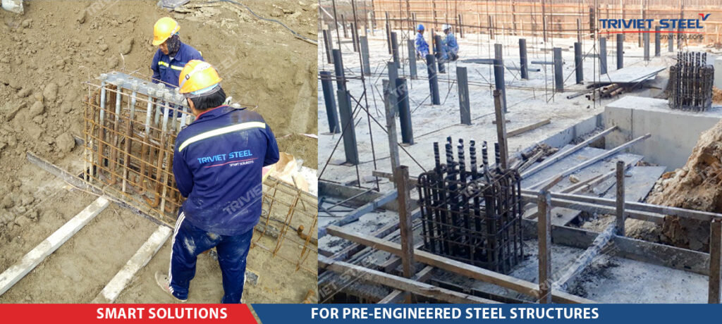 steel structure erection process-Installation of anchor bolts