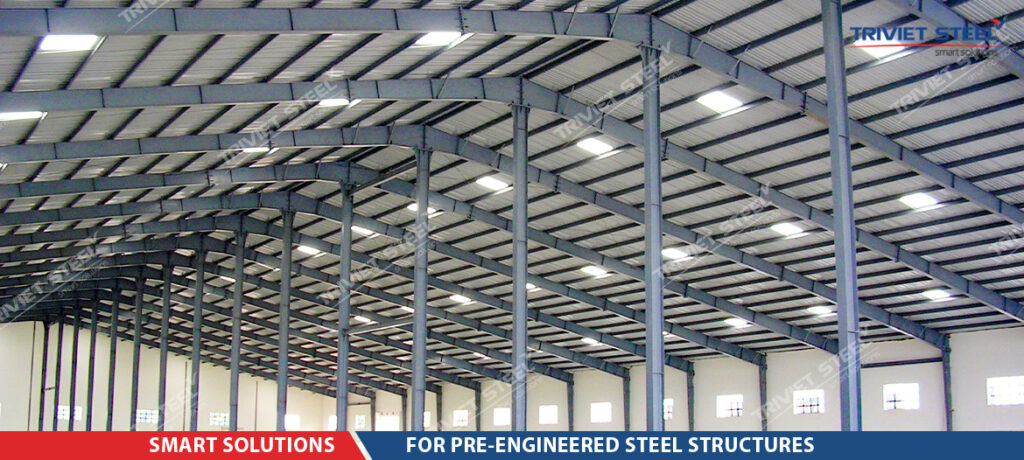 A load-bearing steel frame structure is a type of structure in which horizontal and vertical loads pass through the beam to the column