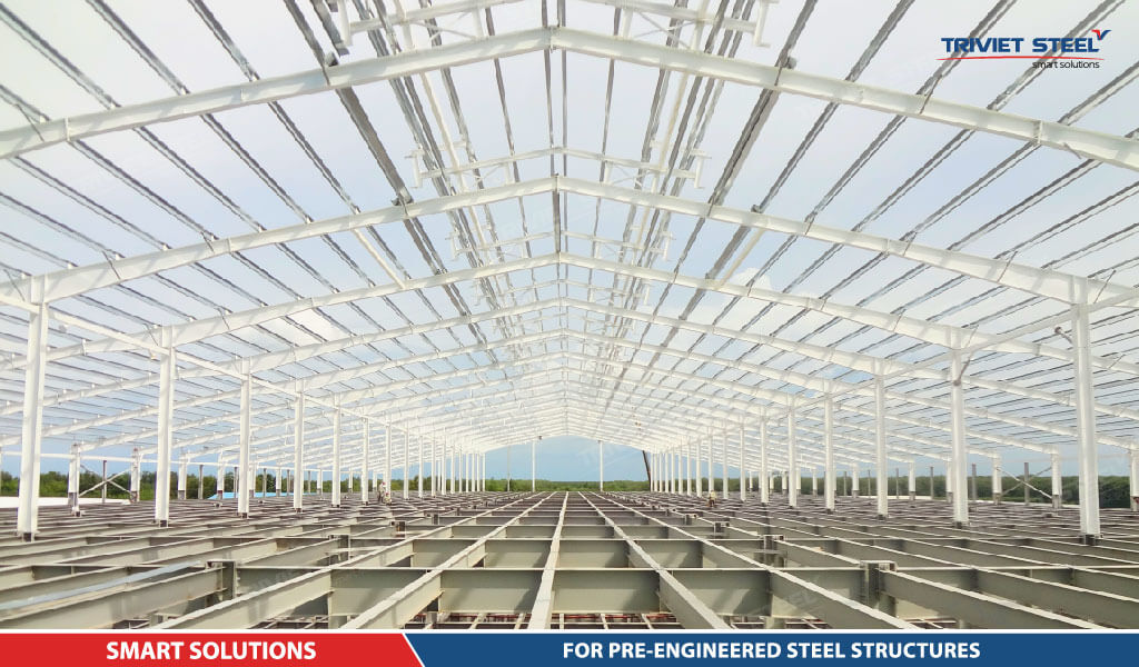 Steel frames provide robust structures with secure connections.